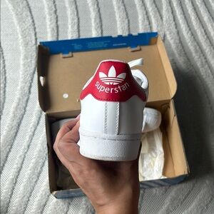 Adidas Superstar White Red Sneakers